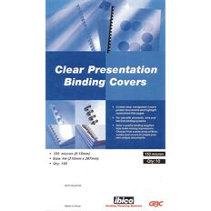 Ibico Binding Cover Transparent 150 Micron 100 Pack