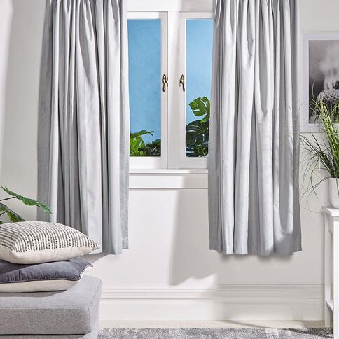 Living & Co Metro Curtains Grey 150-230cm Wide/205cm Drop