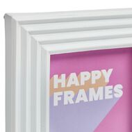 Happy Frames Ribbed Border 10x15 White