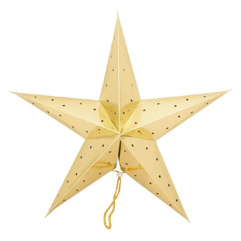 Party Inc Star Lantern Metallic Gold 50cm
