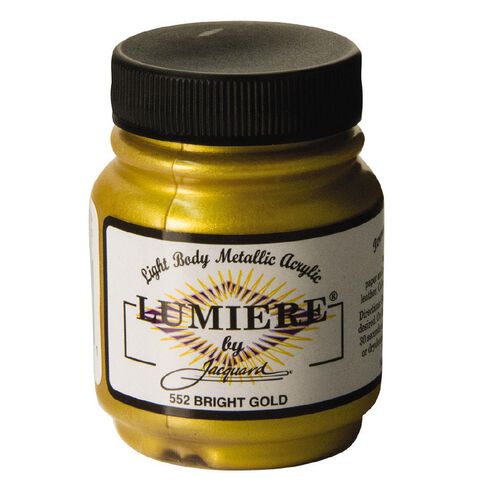 Jacquard Lumiere Acrylic Paint Bright Gold 66.54ml