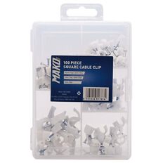 Mako Square Cable Clip Set 100 Pack