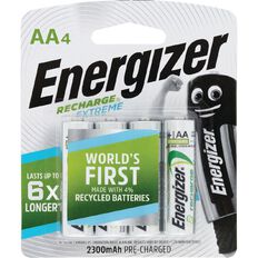 Energizer Rechargeable Batteries NiMH AA 4 Pack