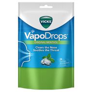 Vicks VapoDrops Original Menthol Lozenges 24s