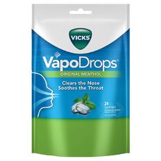 Vicks VapoDrops Original Menthol Lozenges 24s