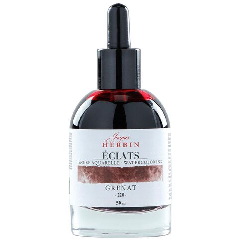Jacques Herbin Eclats Watercolour Ink 220 Garnet 50ml