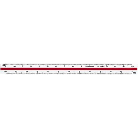 Standardgraph 9418 Tri Scale Ruler Architect Clear