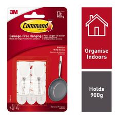 Command Wire Toggle Hooks 2 Pack Medium