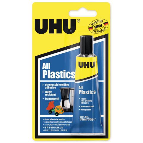 UHU All Plastics Glue 33ml Clear
