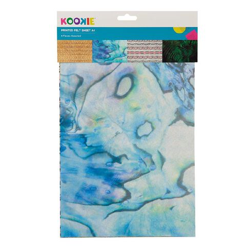 Kookie NZ Theme Printed Felt 4 Sheets A4