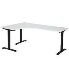 Jasper J Emerge Metal Leg Workstation 1800 x 1200 LH White