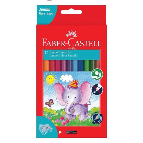 Faber-Castell Jumbo Colour Pencils 12 Pack