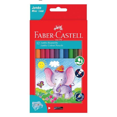 Faber-Castell Jumbo Colour Pencils 12 Pack