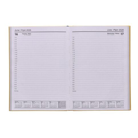 WS Colour Pop 2026 Diary A5 Day To Page Yellow