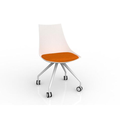 Luna White Sunset Chair Orange Mid
