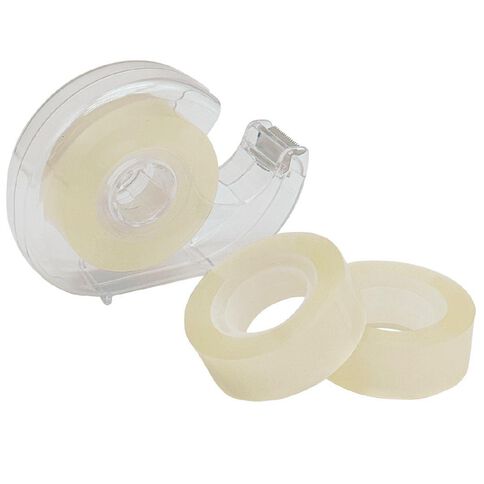 WS Tape With Dispenser 18mm Clear 3 Pack