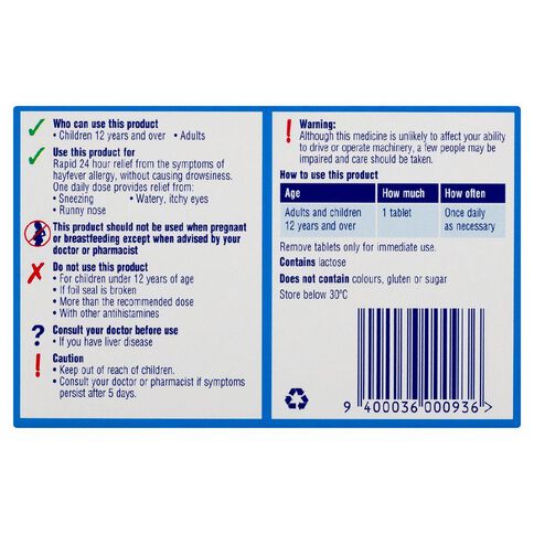 Claratyne Tablets 10mg x 10 Pack