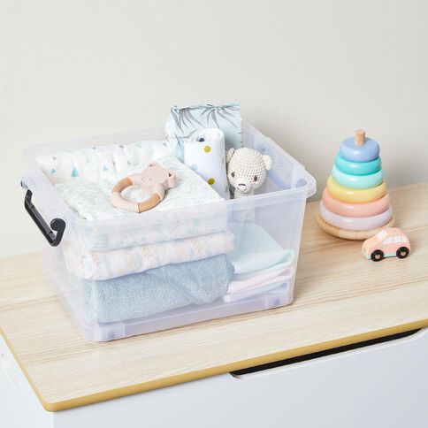 Living & Co Rolling Organiser 13L Clear