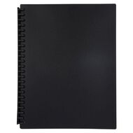 WS Clear Book Refillable 20 Leaf Black A4