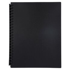WS Clear Book Refillable 20 Leaf Black A4