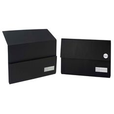 WS Manilla Document Wallet Foolscap Black