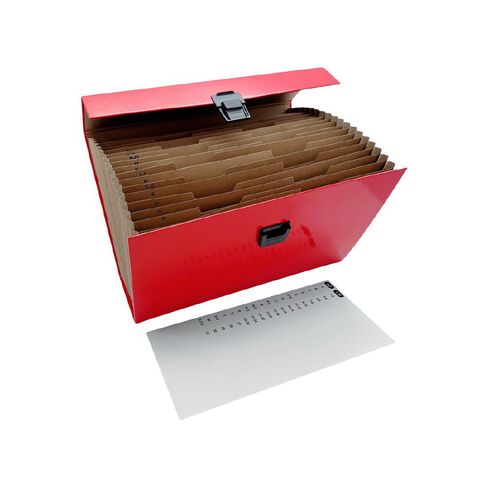 WS Concertina File 19 Pocket Red