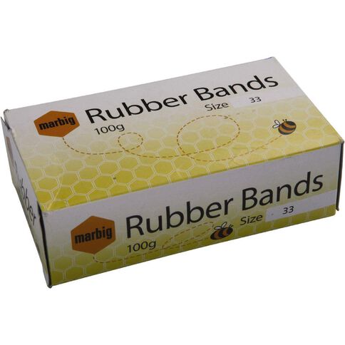 Marbig Rubber Bands 100g Packet #33 Brown