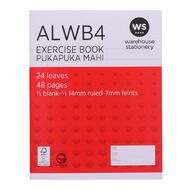 WS Exercise Book ALWB4 Ruled 24 Leaf Red