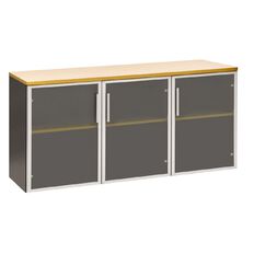 Jasper J Emerge Glass Doors Credenza 1500 Beech/Ironstone