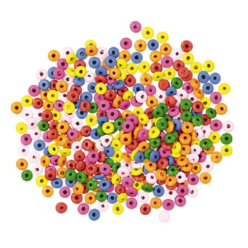 Kookie Wooden Beads Multi-Coloured 330 Pack