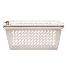 Living & Co Storage Basket Large White 2 Pack