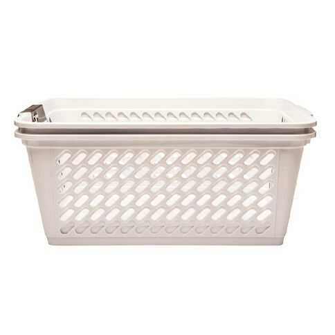 Living & Co Storage Basket Large White 2 Pack