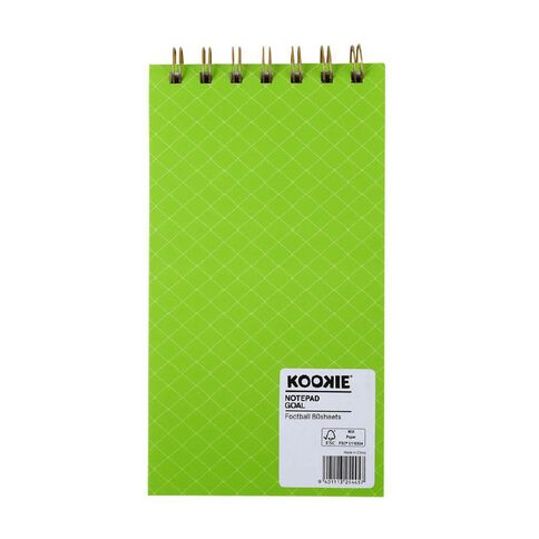 Kookie Football Notebook Note Pad Goal