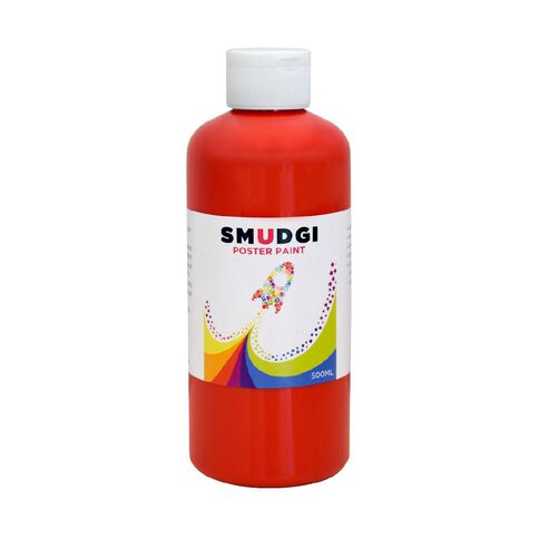 Jasart Smudgi Poster Paint Red 500ml