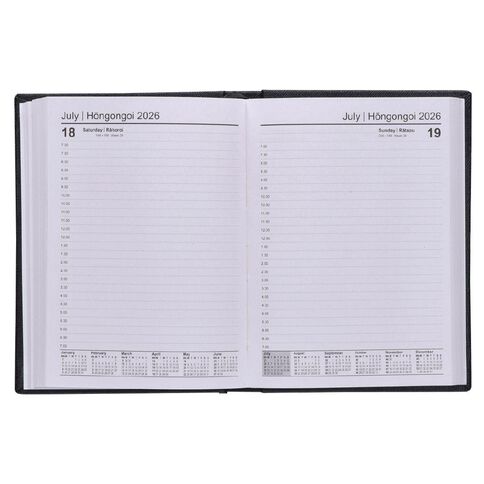 WS 2026 Diary A6 Date to Page Black