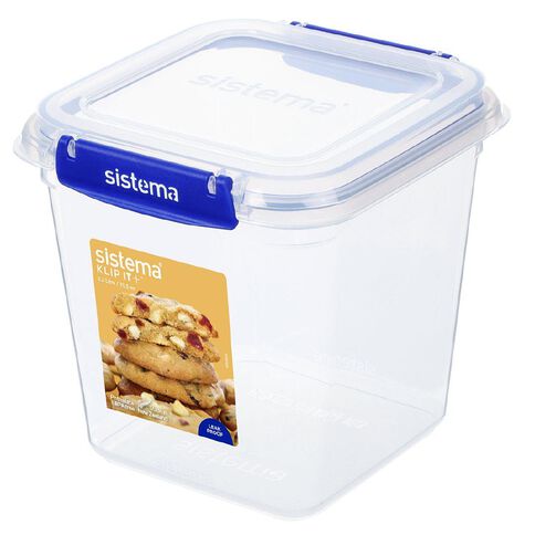 Sistema Klip It Plus Square Container Assorted 2.2L