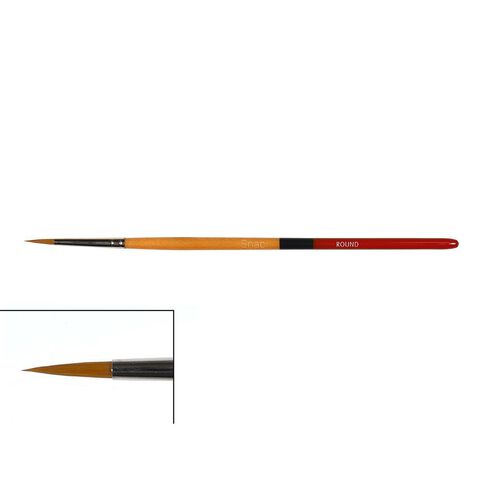 Princeton Snap Brush Short Handle Taklon Round 2 Gold