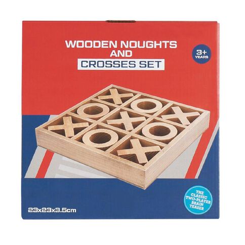 Party Inc Noughts & Crosses Set 23cm x 23cm x 3.5cm Natural
