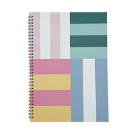 Uniti Clubhouse Softcover Notebook Striped Multi-Coloured