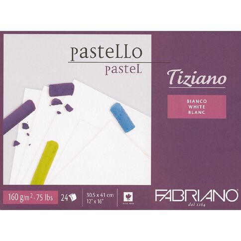 Fabriano Tiziano Pastel Art Pad 160GSM White 12in x 16in