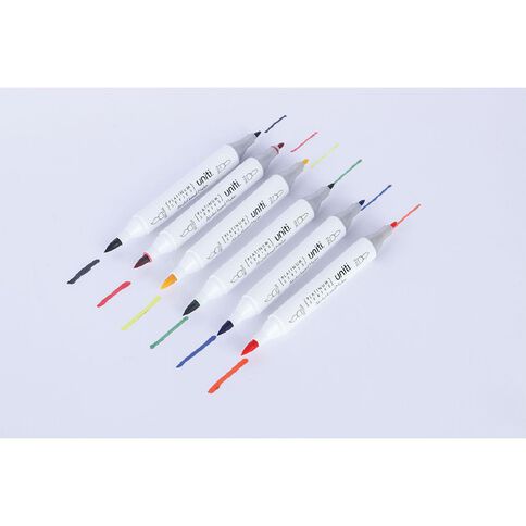 Uniti Dual Basic Ended Markers 6 Pack
