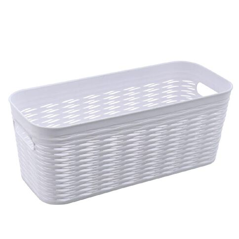 Living & Co Narrow Wave Storage Bin White 5L