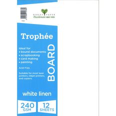 Trophee 240gsm 12 Pack Linen White A4