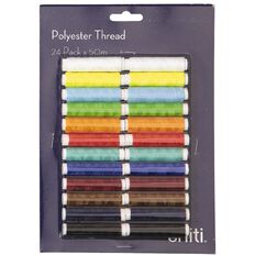 Uniti Polyester Thread 24 Pack x 50m Multi-Coloured