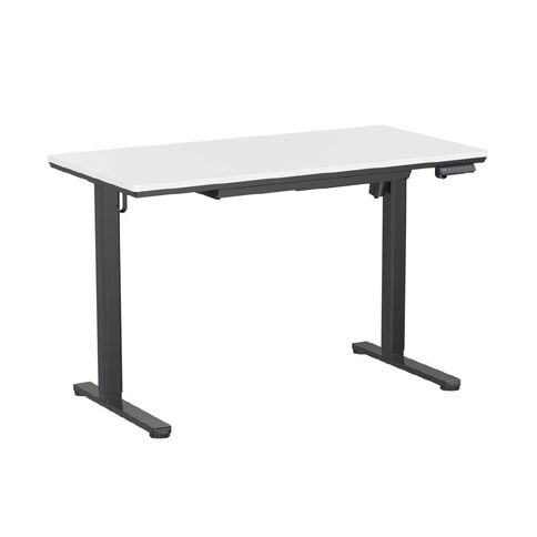 Workspace Height Adjustable Desk 1200W with Drawer White