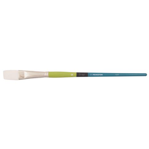 Princeton Snap Brush Long Handle Taklon Flat 12 White