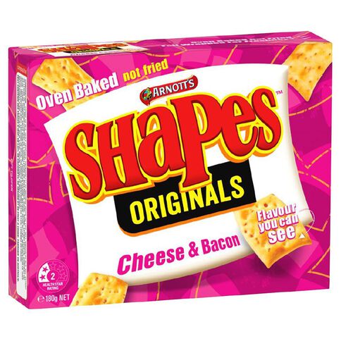Arnott's Shapes Cheese & Bacon 180g