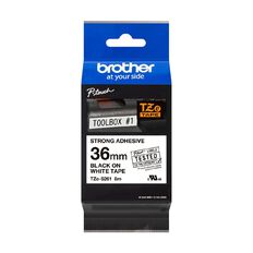 Brother TZES261 Extra Strength Tape Black On White 36mm x 8m