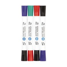 WS Whiteboard Marker Dual 4 Pack