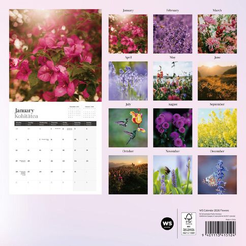 WS 2026 Calendar Flowers